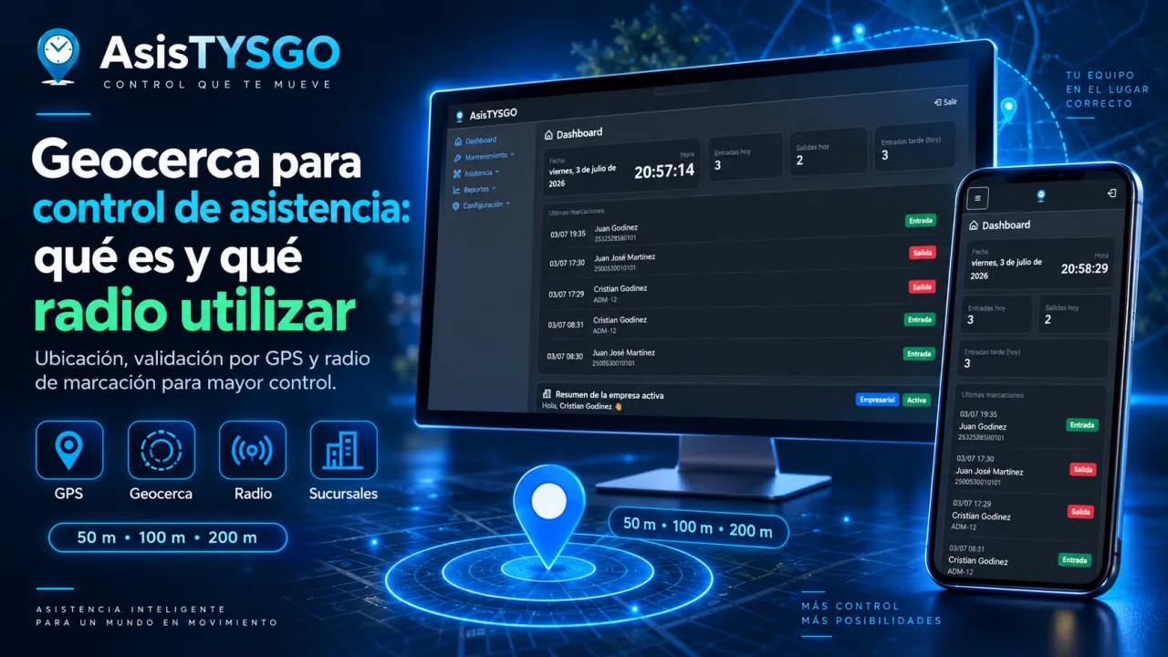 Geocerca para control de asistencia: qué es y qué radio utilizar